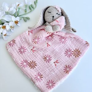 Doudou Orelhas para Baixo, Coelho Croché