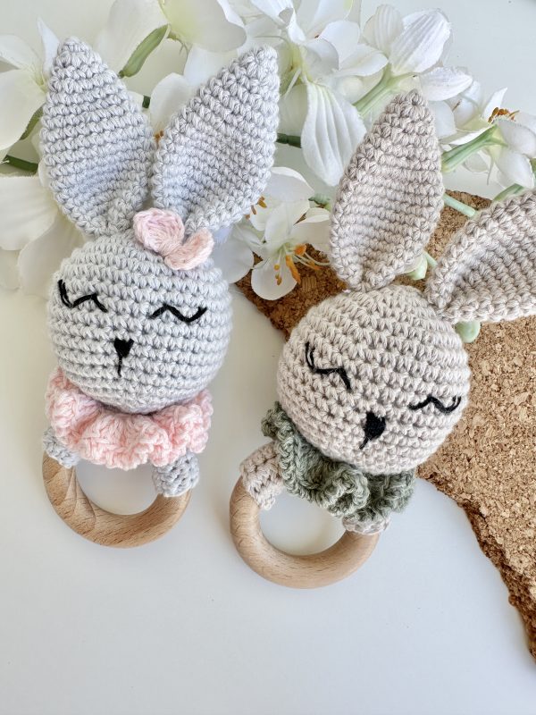 Doudou Orelhas para cima, Coelho Croché - Image 4