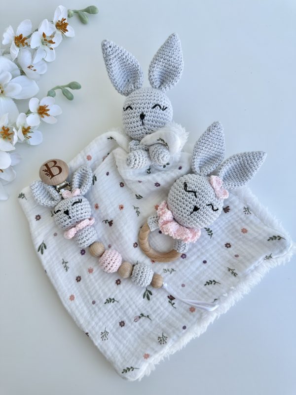 Doudou Orelhas para cima, Coelho Croché - Image 2