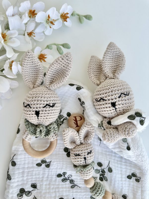 Doudou Orelhas para cima, Coelho Croché - Image 3