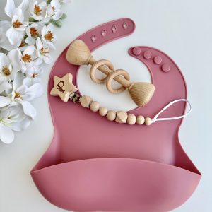 Babete Silicone, Rosa Escuro