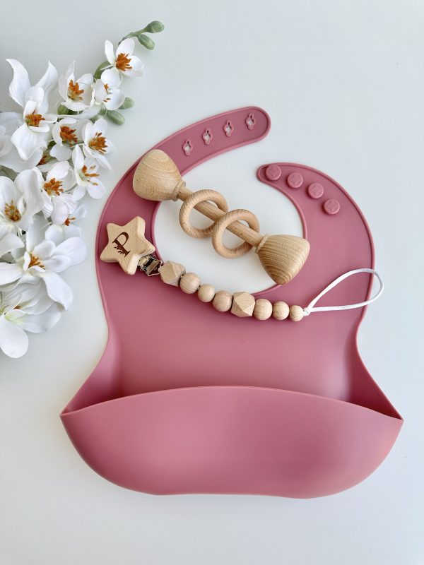 Babete Silicone, Rosa Escuro