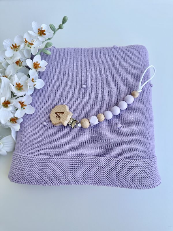 Manta para Bebé, Pompom Lavanda