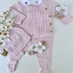 Conjunto de Malha Roupa Bebé, Trespasse Rosa