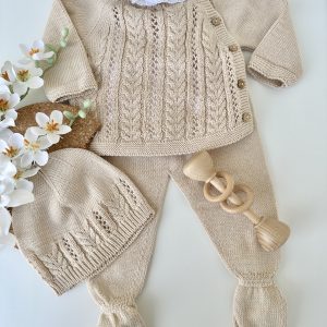 Conjunto de Malha Roupa Bebé, Trespasse Bege