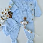 Conjunto de Malha Roupa Bebé, Trespasse Azul
