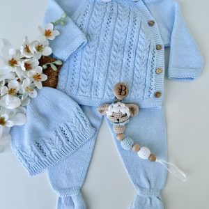 Conjunto de Malha Roupa Bebé, Trespasse Azul