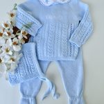 Conjunto de Malha Roupa Bebé, Azul