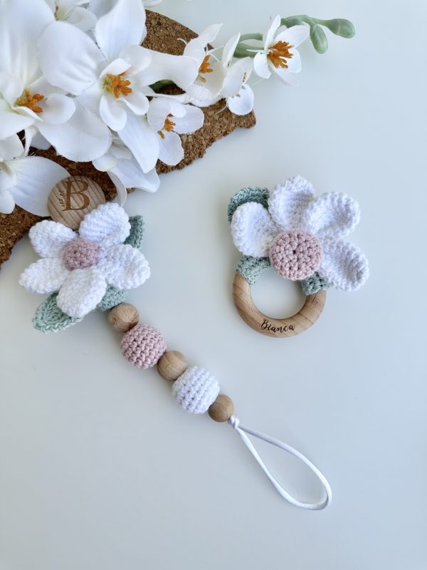 Prende-Chupeta, Flor Croché - Image 3